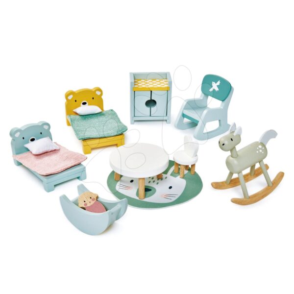 Drevená detská izba Dovetail Kidsroom Set Tender Leaf Toys 10-dielna súprava s komplet vybavením a doplnkamiDrevená detská izba Dovetail Kidsroom Set Tender Leaf Toys 10-dielna súprava s komplet vybavením a doplnkami