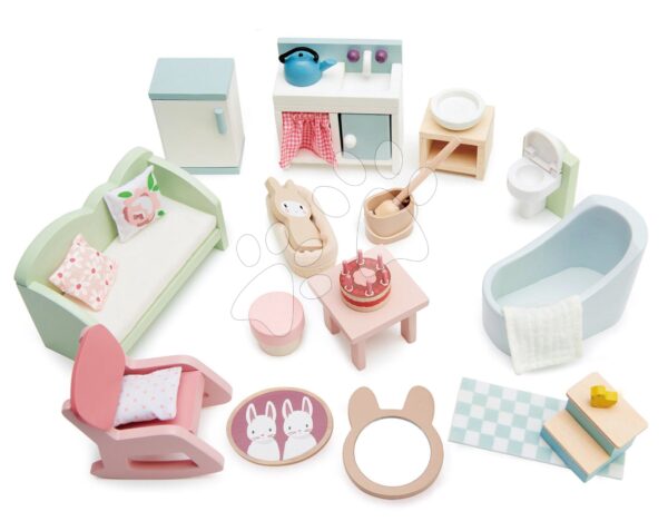 Drevený nábytok pre bábiku Countryside Furniture Set Tender Leaf Toys do vidieckeho domčeka pre bábikuDrevený nábytok pre bábiku Countryside Furniture Set Tender Leaf Toys do vidieckeho domčeka pre bábiku