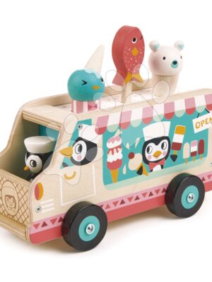 Drevené auto so zmrzlinou Penguin's Gelato Van Tender Leaf Toys s tučniakom a zmrzlinou od 18 mesDrevené auto so zmrzlinou Penguin's Gelato Van Tender Leaf Toys s tučniakom a zmrzlinou od 18 mes