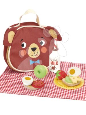 Drevená sada na výlet Little Bear's Picnic Tender Leaf Toys s taškou a potravinamiDrevená sada na výlet Little Bear's Picnic Tender Leaf Toys s taškou a potravinami