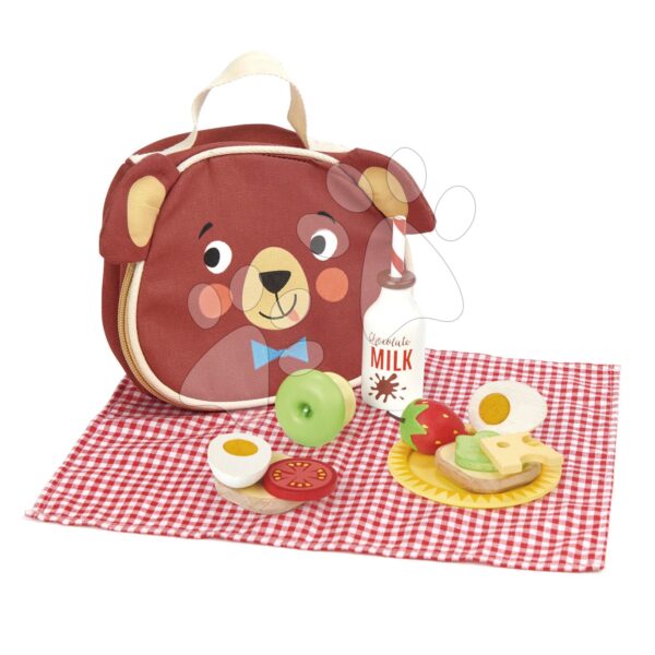 Drevená sada na výlet Little Bear's Picnic Tender Leaf Toys s taškou a potravinamiDrevená sada na výlet Little Bear's Picnic Tender Leaf Toys s taškou a potravinami