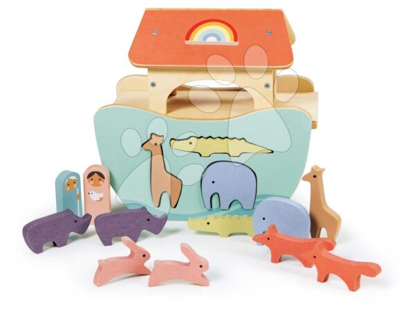 Drevená Noemova Archa Little Noah's Ark Tender Leaf Toys a 6 párov zvierat od 24 mesDrevená Noemova Archa Little Noah's Ark Tender Leaf Toys a 6 párov zvierat od 24 mes