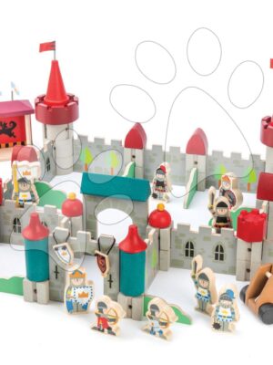 Drevený kráľovský hrad Royal Castle Tender Leaf Toys 100-dielna sada s rytiermi