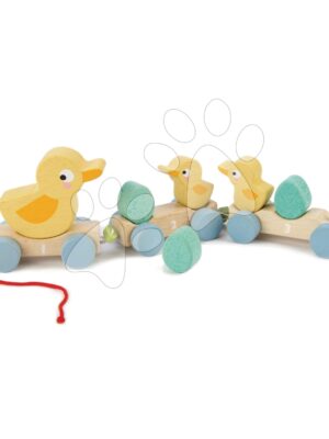 Drevený vláčik na ťahanie Pull Along Ducks Tender Leaf Toys s kačičkami a vajíčkami od 18 mesDrevený vláčik na ťahanie Pull Along Ducks Tender Leaf Toys s kačičkami a vajíčkami od 18 mes