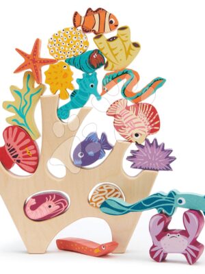 Drevený koralový útes Stacking Coral Reef Tender Leaf Toys s 18 rybami a morskými živočíchmi od 18 mesDrevený koralový útes Stacking Coral Reef Tender Leaf Toys s 18 rybami a morskými živočíchmi od 18 mes