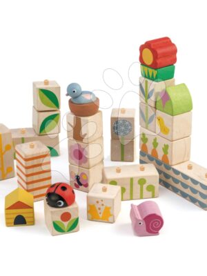 Drevené kocky na záhrade Garden Blocks Tender Leaf Toys s maľovanými obrázkami 24 dielov od 18 mesDrevené kocky na záhrade Garden Blocks Tender Leaf Toys s maľovanými obrázkami 24 dielov od 18 mes