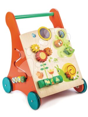 Drevené chodítko záhrada Baby Activity Walker Tender Leaf Toys s rôznymi funkciami a kockami od 18 mesDrevené chodítko záhrada Baby Activity Walker Tender Leaf Toys s rôznymi funkciami a kockami od 18 mes