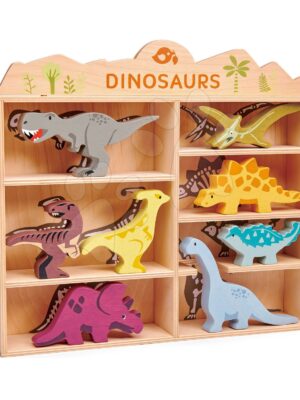 Drevené prehistorické zvieratá na poličke 8 ks Dinosaurs set Tender Leaf ToysDrevené prehistorické zvieratá na poličke 8 ks Dinosaurs set Tender Leaf Toys