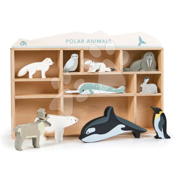 Drevené polárne zvieratká na poličke Polar Animals Shelf Tender Leaf Toys 10 druhov ľadových živočíchovDrevené polárne zvieratká na poličke Polar Animals Shelf Tender Leaf Toys 10 druhov ľadových živočíchov