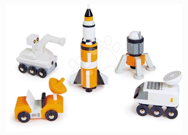 Drevené vesmírne vozidlá Space Voyager Set Tender Leaf Toys 5 druhovDrevené vesmírne vozidlá Space Voyager Set Tender Leaf Toys 5 druhov