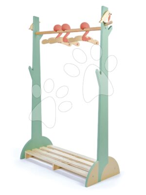 Drevený detský šatník Forest Clothes Rail Tender Leaf Toys s 3 vešiakmi a vtáčikmiDrevený detský šatník Forest Clothes Rail Tender Leaf Toys s 3 vešiakmi a vtáčikmi